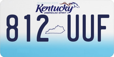 KY license plate 812UUF