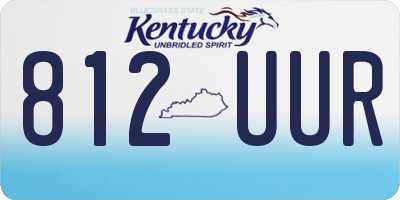 KY license plate 812UUR