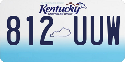 KY license plate 812UUW