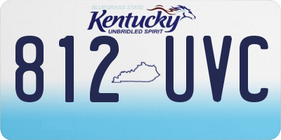 KY license plate 812UVC