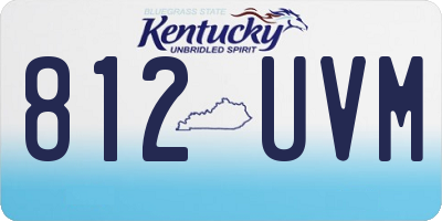 KY license plate 812UVM