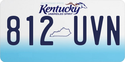 KY license plate 812UVN