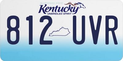 KY license plate 812UVR