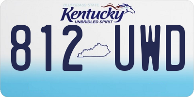 KY license plate 812UWD