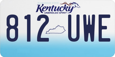 KY license plate 812UWE