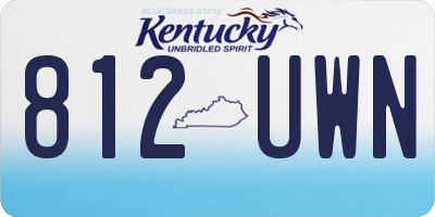 KY license plate 812UWN