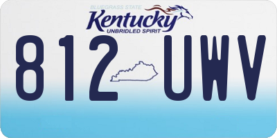 KY license plate 812UWV
