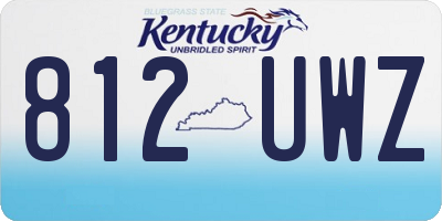 KY license plate 812UWZ