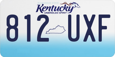 KY license plate 812UXF