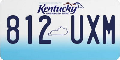KY license plate 812UXM