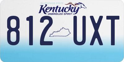 KY license plate 812UXT