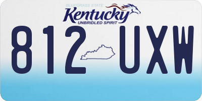 KY license plate 812UXW