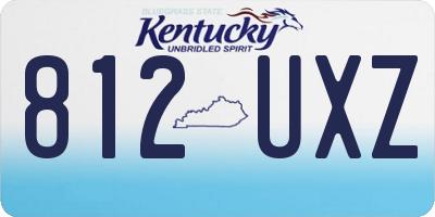 KY license plate 812UXZ