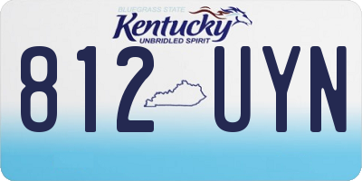 KY license plate 812UYN