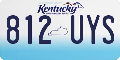 KY license plate 812UYS