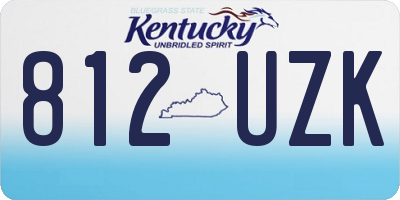 KY license plate 812UZK