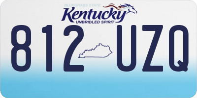 KY license plate 812UZQ