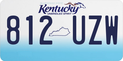 KY license plate 812UZW