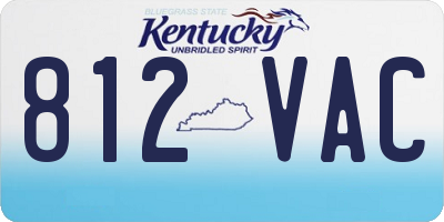 KY license plate 812VAC