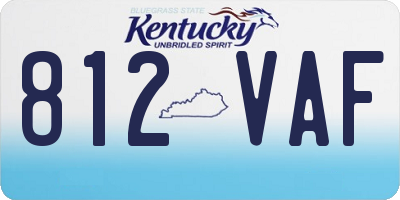 KY license plate 812VAF