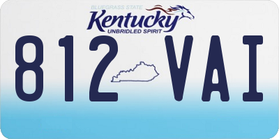 KY license plate 812VAI