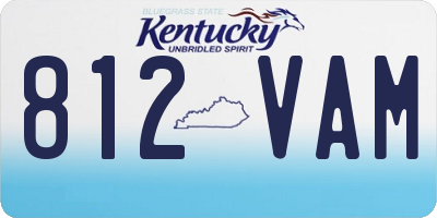 KY license plate 812VAM