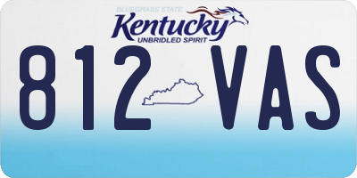 KY license plate 812VAS