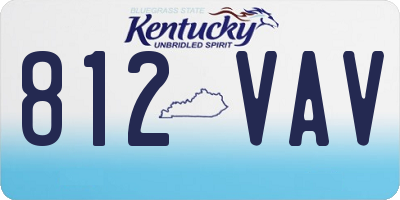 KY license plate 812VAV
