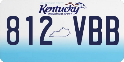 KY license plate 812VBB