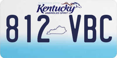KY license plate 812VBC