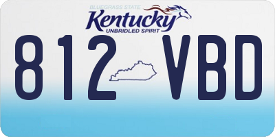 KY license plate 812VBD