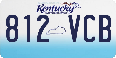 KY license plate 812VCB