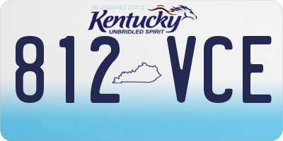 KY license plate 812VCE