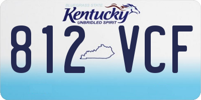 KY license plate 812VCF