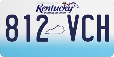 KY license plate 812VCH