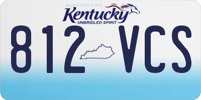 KY license plate 812VCS