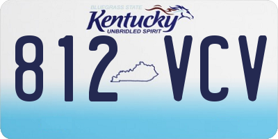 KY license plate 812VCV