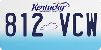 KY license plate 812VCW