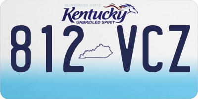 KY license plate 812VCZ