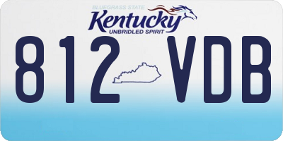 KY license plate 812VDB