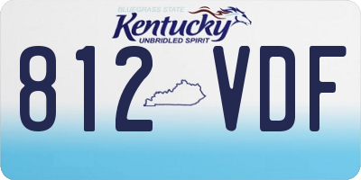 KY license plate 812VDF