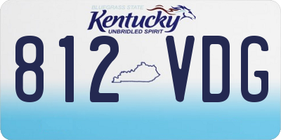 KY license plate 812VDG