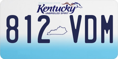 KY license plate 812VDM