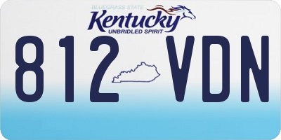 KY license plate 812VDN
