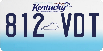 KY license plate 812VDT