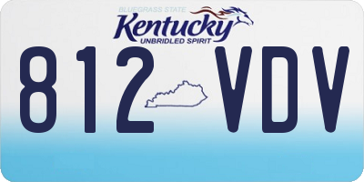 KY license plate 812VDV