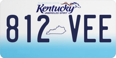 KY license plate 812VEE