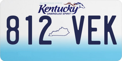 KY license plate 812VEK