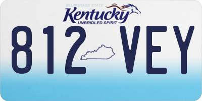 KY license plate 812VEY