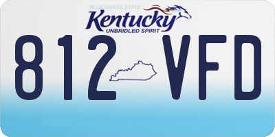 KY license plate 812VFD